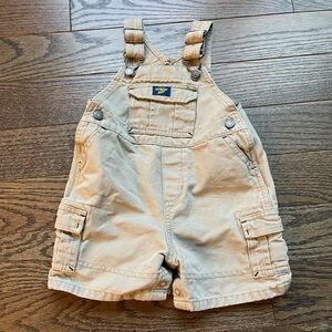 OshKosh B’gosh Tan Overalls Shortalls | Size 6-9M